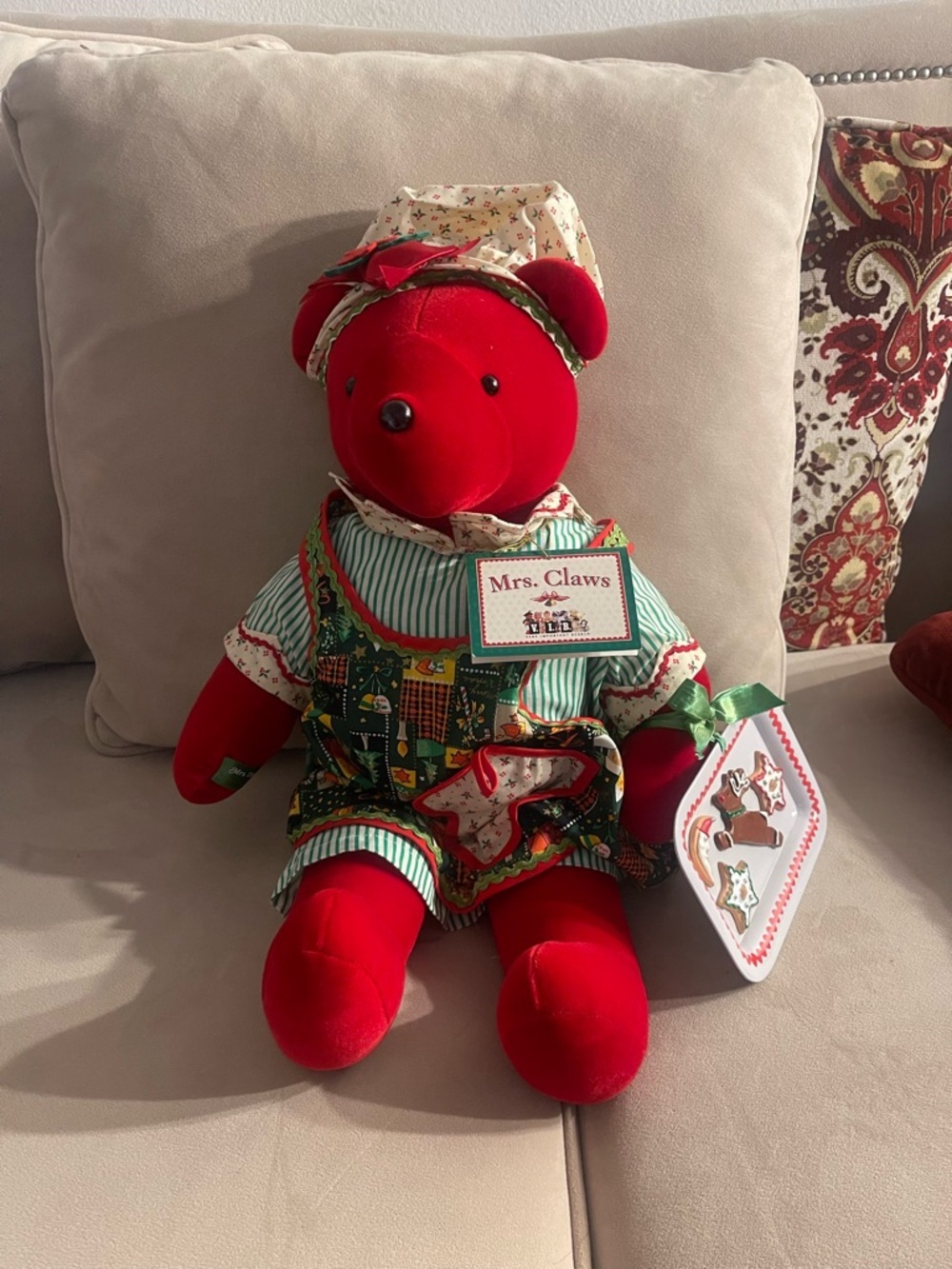 Vintage Mrs. Claws VIB Plush Bear 1992 Limited Edition Complete w Tags